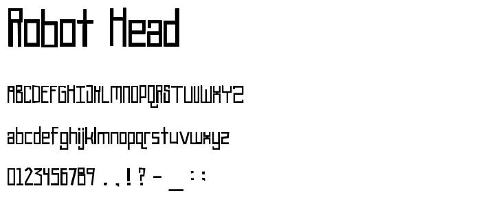 Robot_Head font