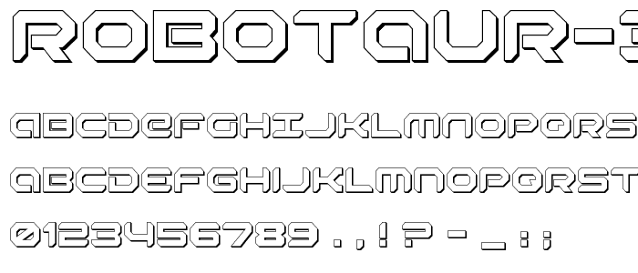 Robotaur 3D font