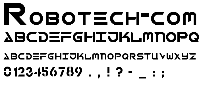 Robotech Complete font