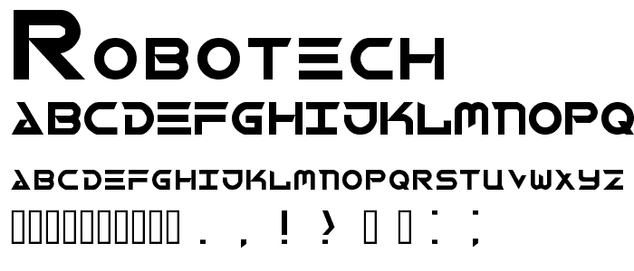 Robotech font