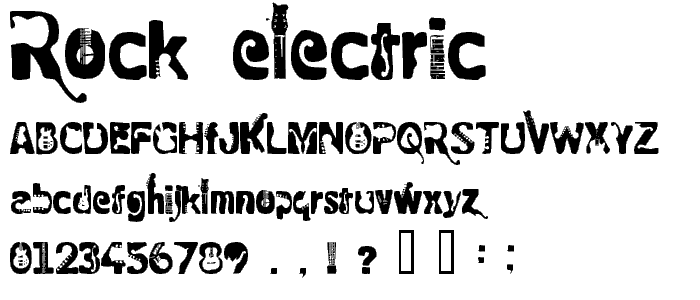 Rock electric font