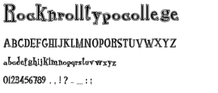 RocknRollTypoCollege font