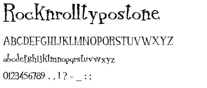 RocknRollTypoStone font