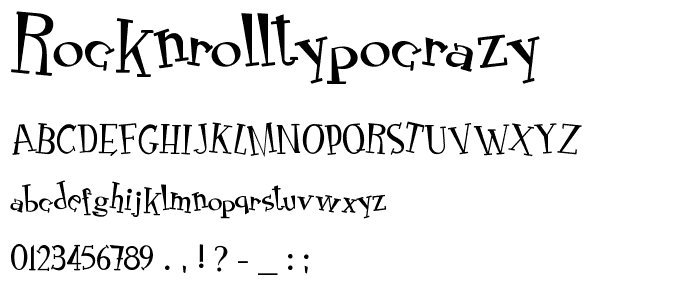 RocknRollTypocrazy font