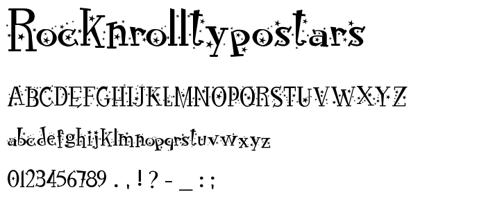 RocknRollTypostars font