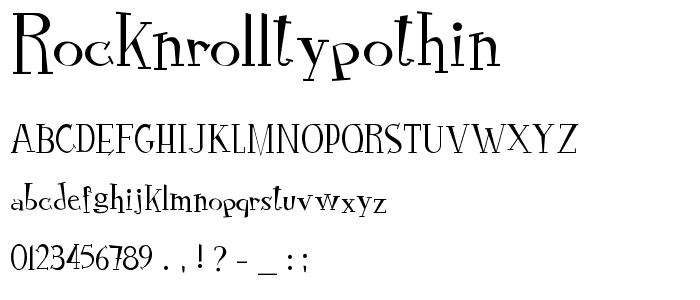 RocknRollTypothin font