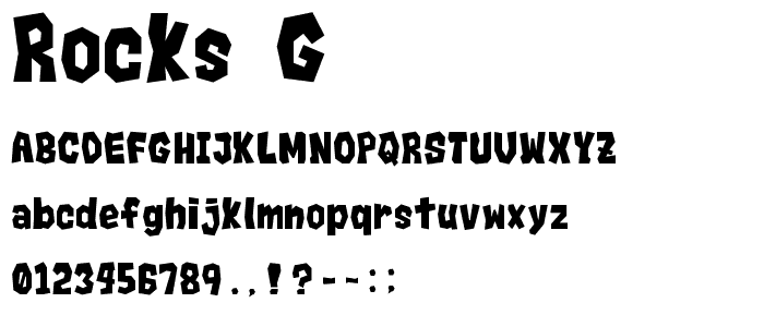 Rocks__G font