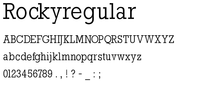 RockyRegular font