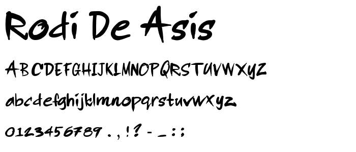 Rodi de Asis font