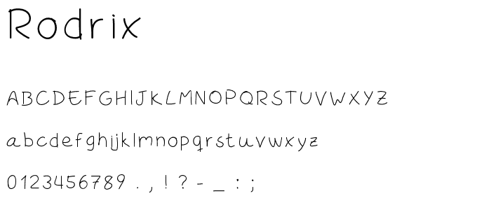 Rodrix font