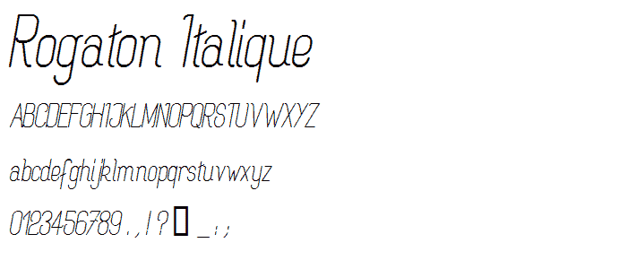 Rogaton Italique font