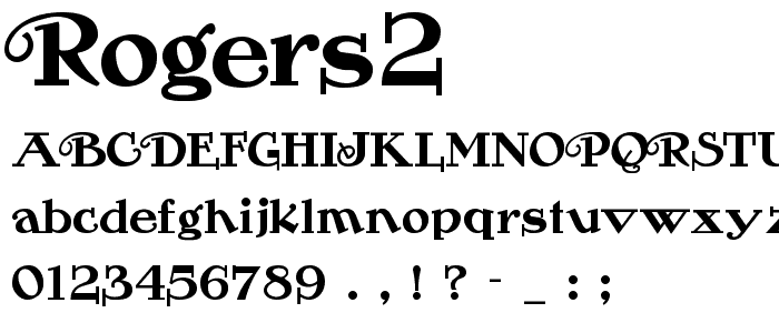 Rogers2 font