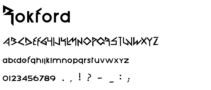 Rokford font