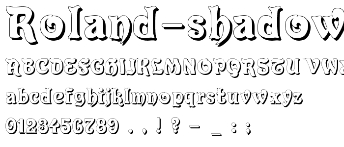 Roland Shadow font