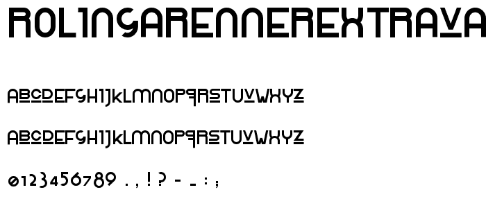 RolingaRennerExtravaganza font