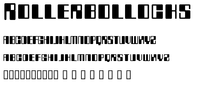 Rollerbollocks font