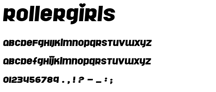 Rollergirls font