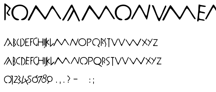 RomaMonumentalBC font