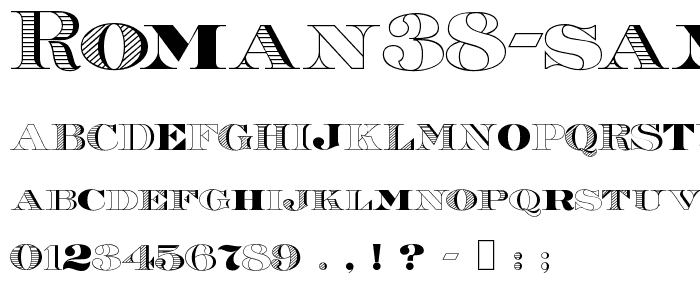 Roman38 Sample font