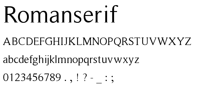 RomanSerif font