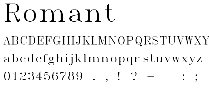 RomanT font
