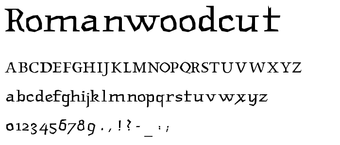 RomanWoodcut font