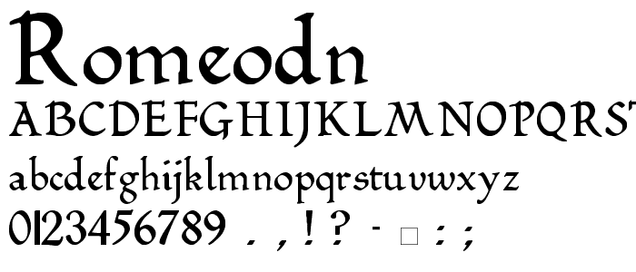 Romeodn font