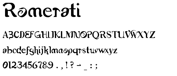 Romerati font