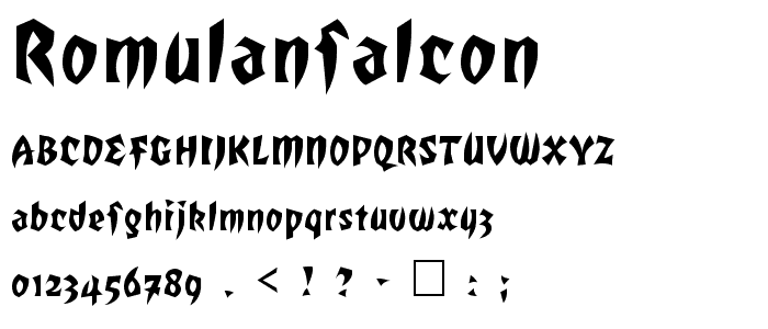 RomulanFalcon font