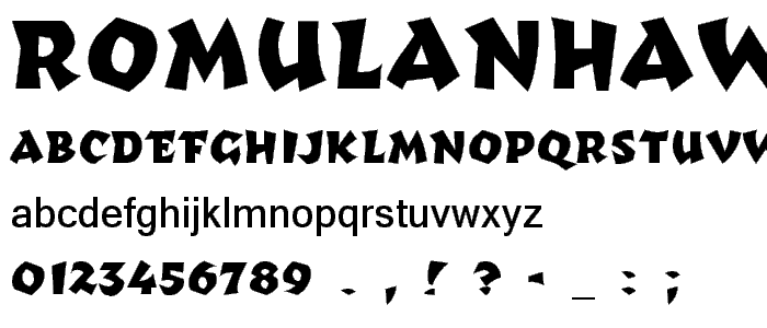 RomulanHawk font