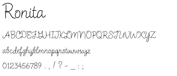 Ronita font