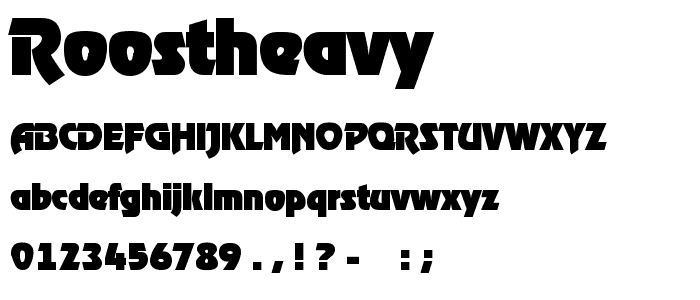 RoostHeavy font