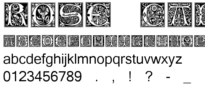 Rose Caps font