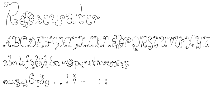 RoseWater font