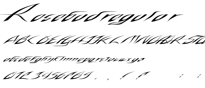 RosebudRegular font