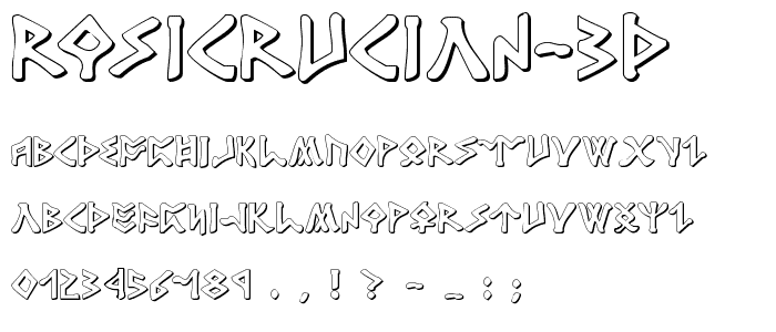 Rosicrucian 3D font