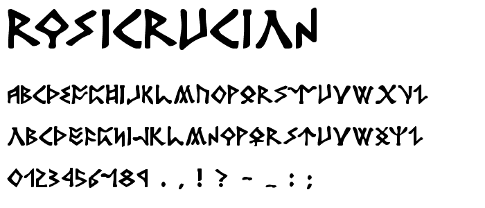 Rosicrucian font