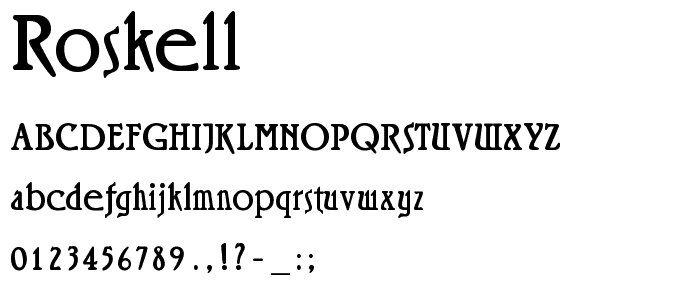 Roskell font
