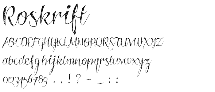 Roskrift font