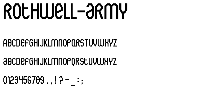 Rothwell Army font