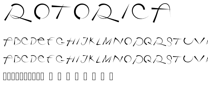 Rotorica font