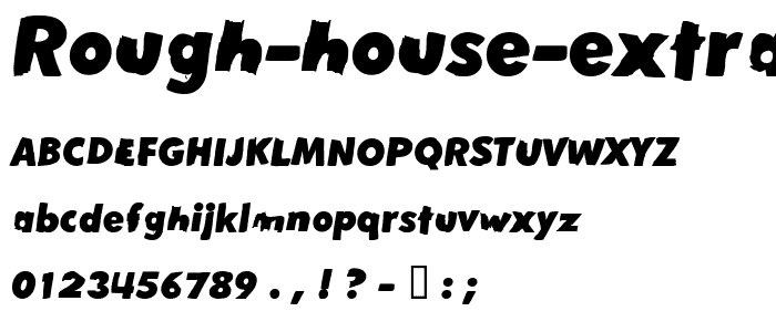 Rough House Extra Bold Italic font