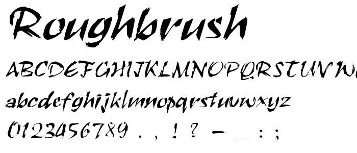 RoughBrush font