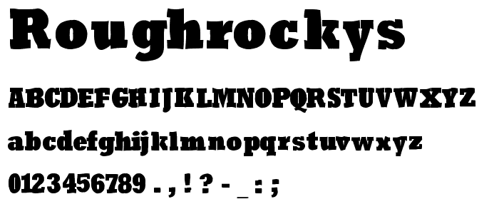 RoughRockys font
