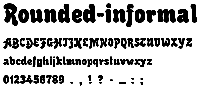 Rounded Informal font