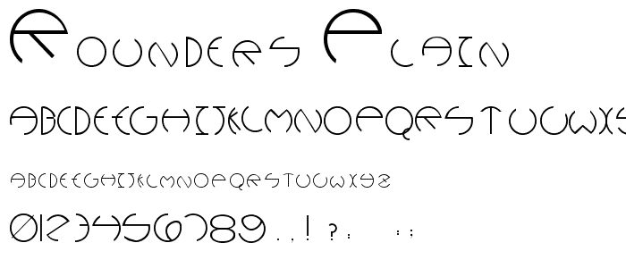 Rounders Plain font