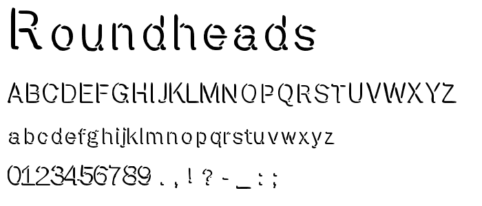 Roundheads font