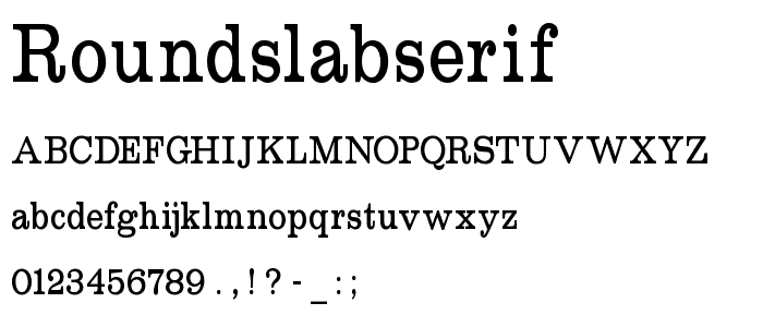 RoundslabSerif font
