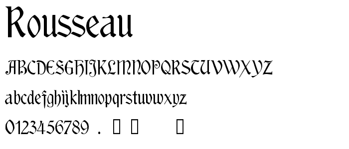 Rousseau™ font