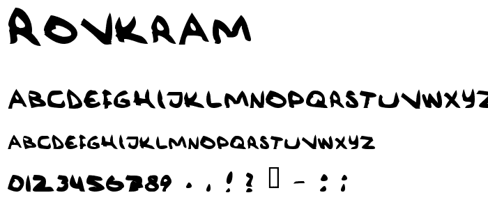 Rovkram font